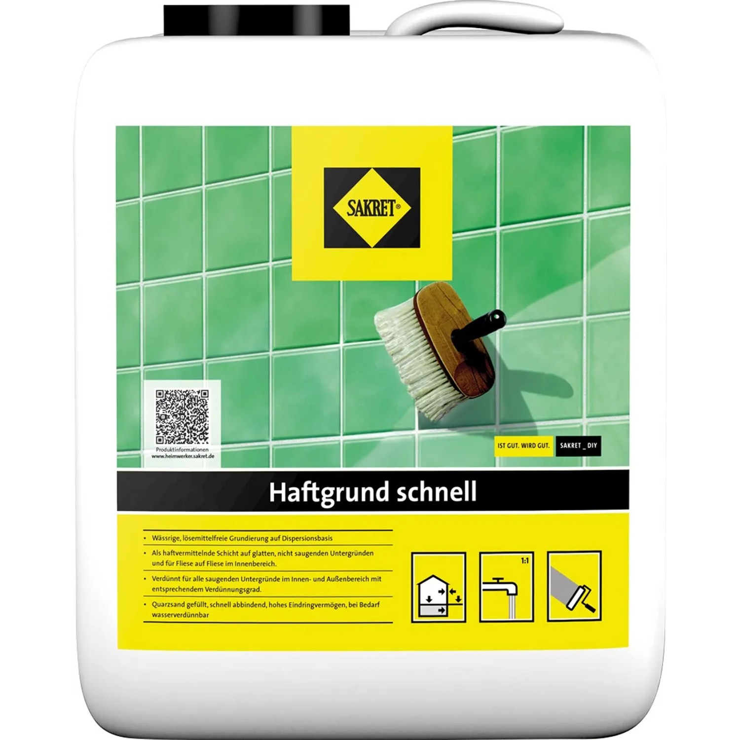 LEVEL PLUS Fliesengrund 14 Kg – Spezial-Haftgrund Für Fliesen Auf Fliese, Wasserfest, Made In DE