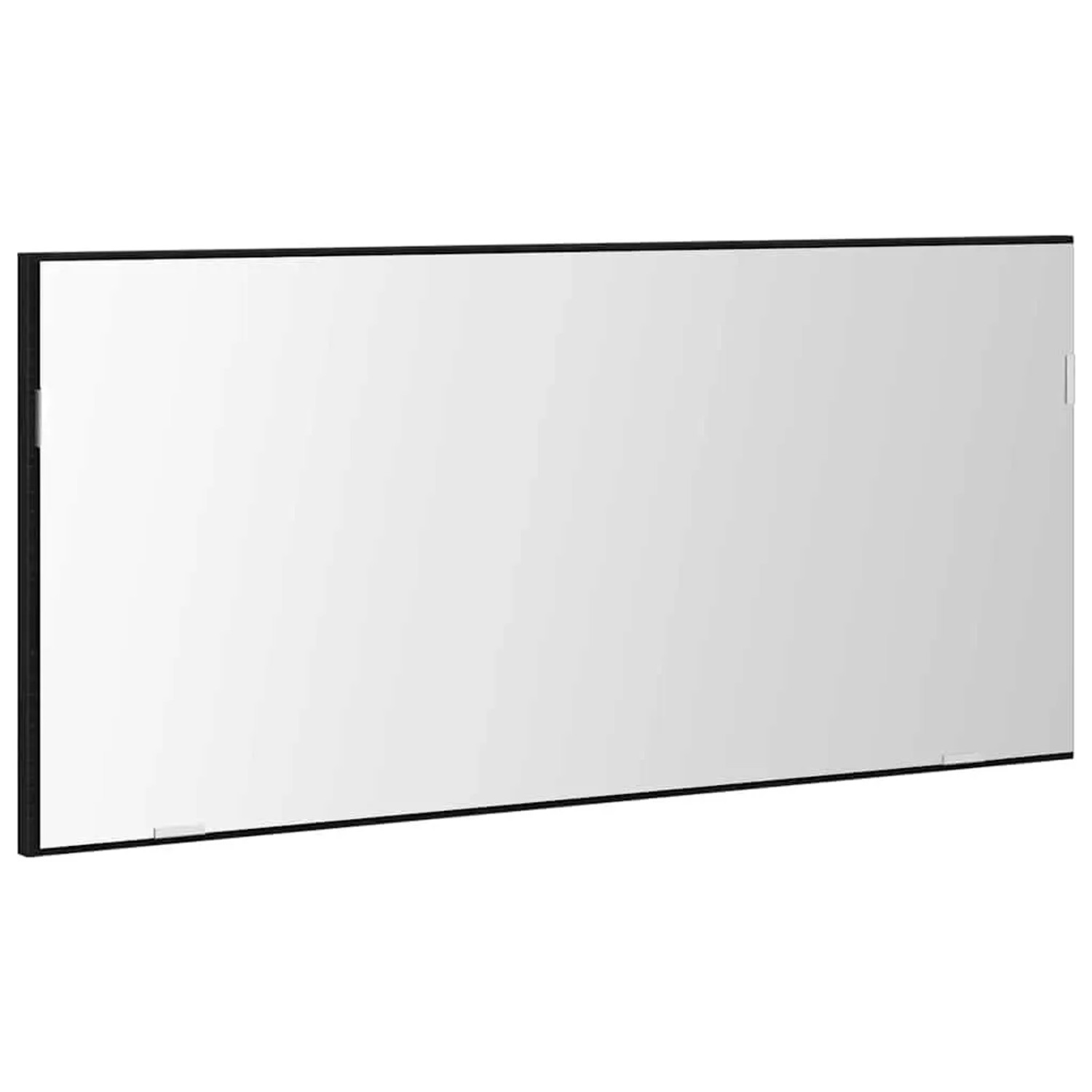 vidaXL Spiegel mit LED-Lichtleisten Schwarz Eichen-Optik 80 x 37 cm 863308