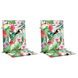 vidaXL Niedriglehner-Auflagen 2 Stk Mehrfarbig Stoff 361325