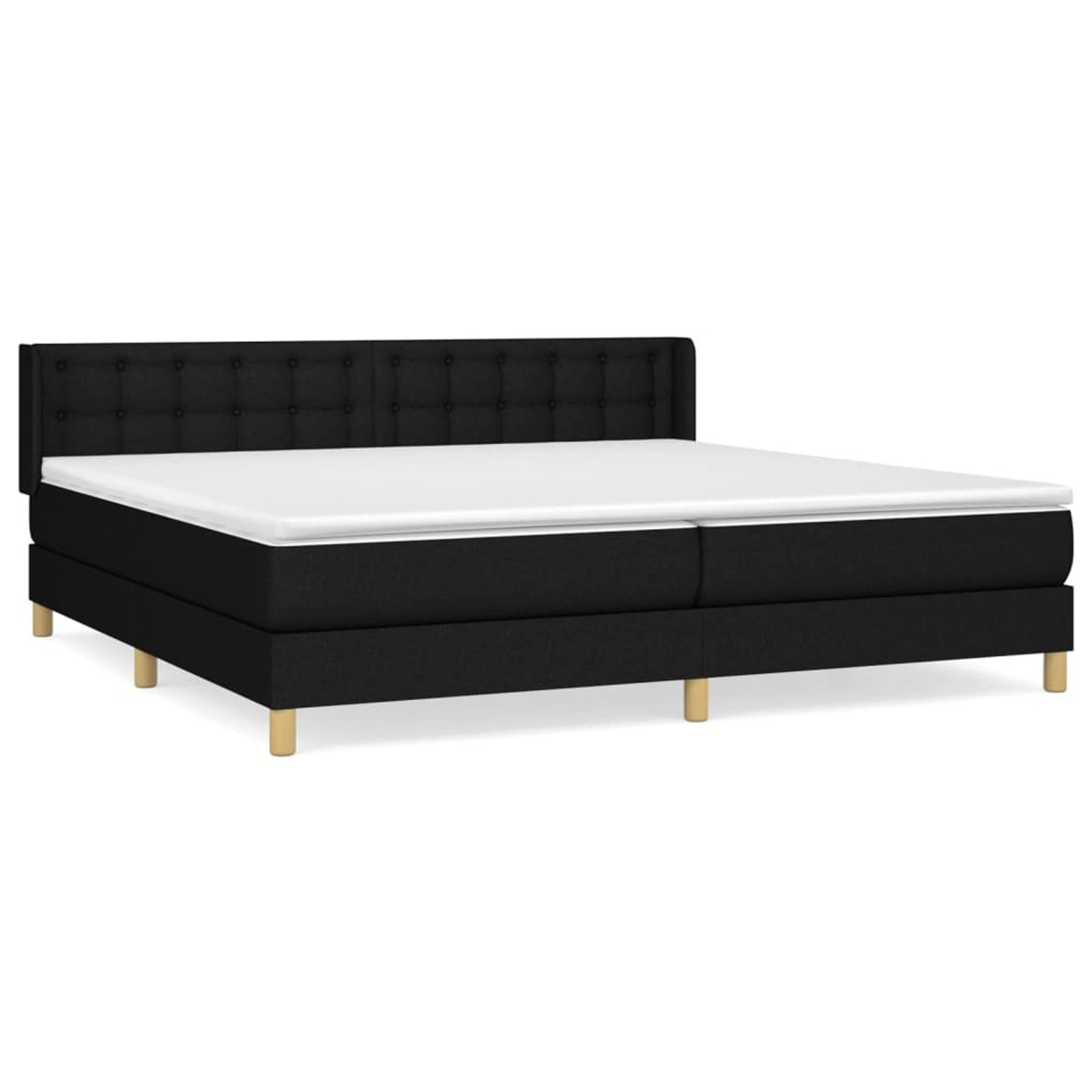 vidaXL Boxspringbett mit Matratze Schwarz 160x200 cm Stoff 3130603 günstig online kaufen