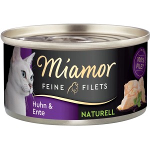 Miamor Katzen-Nassfutter Feine Filets Huhn und Ente, 80g Dose.