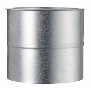 OBI Wandfutter, Ø 120 mm, doppelwandig, aus feueraluminiertem Blech für Kamin- und Ofenanschluss.