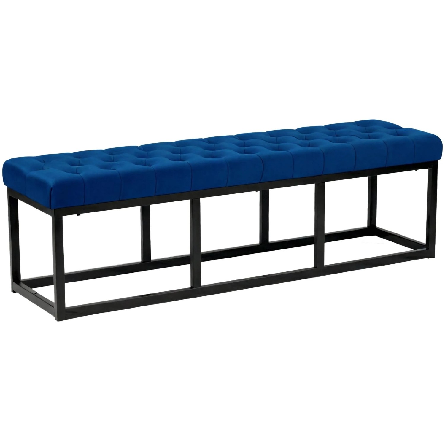 CLP Sitzbank Polson Samt Schwarz blau/150 cm