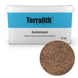 Terralith Buntsteinputz Mosaikputz, 15kg, Farbton Beige Braun. Geeignet für Innen- und Außenbereich.
