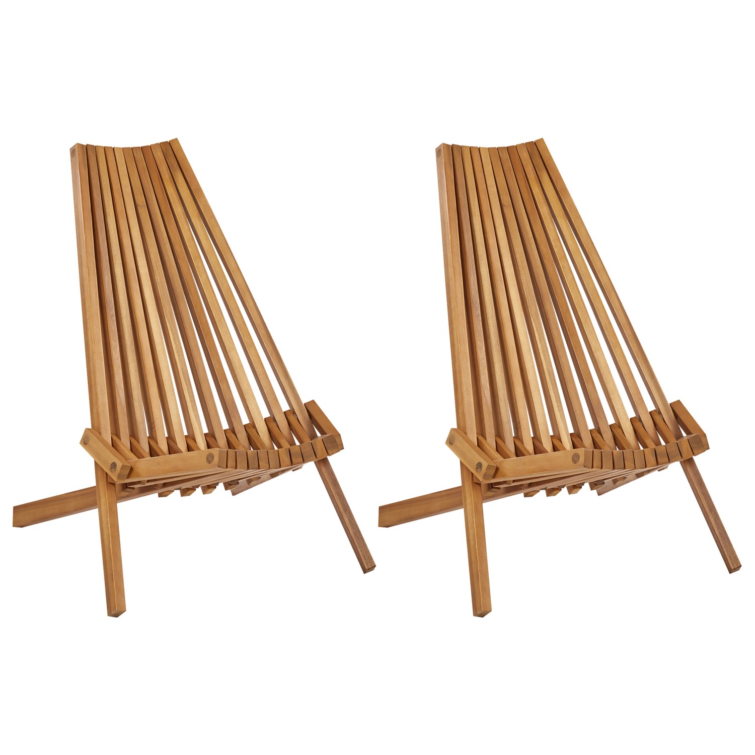 Beliani Gartenstuhl Heller Holzfarbton 57x88x83 günstig online kaufen