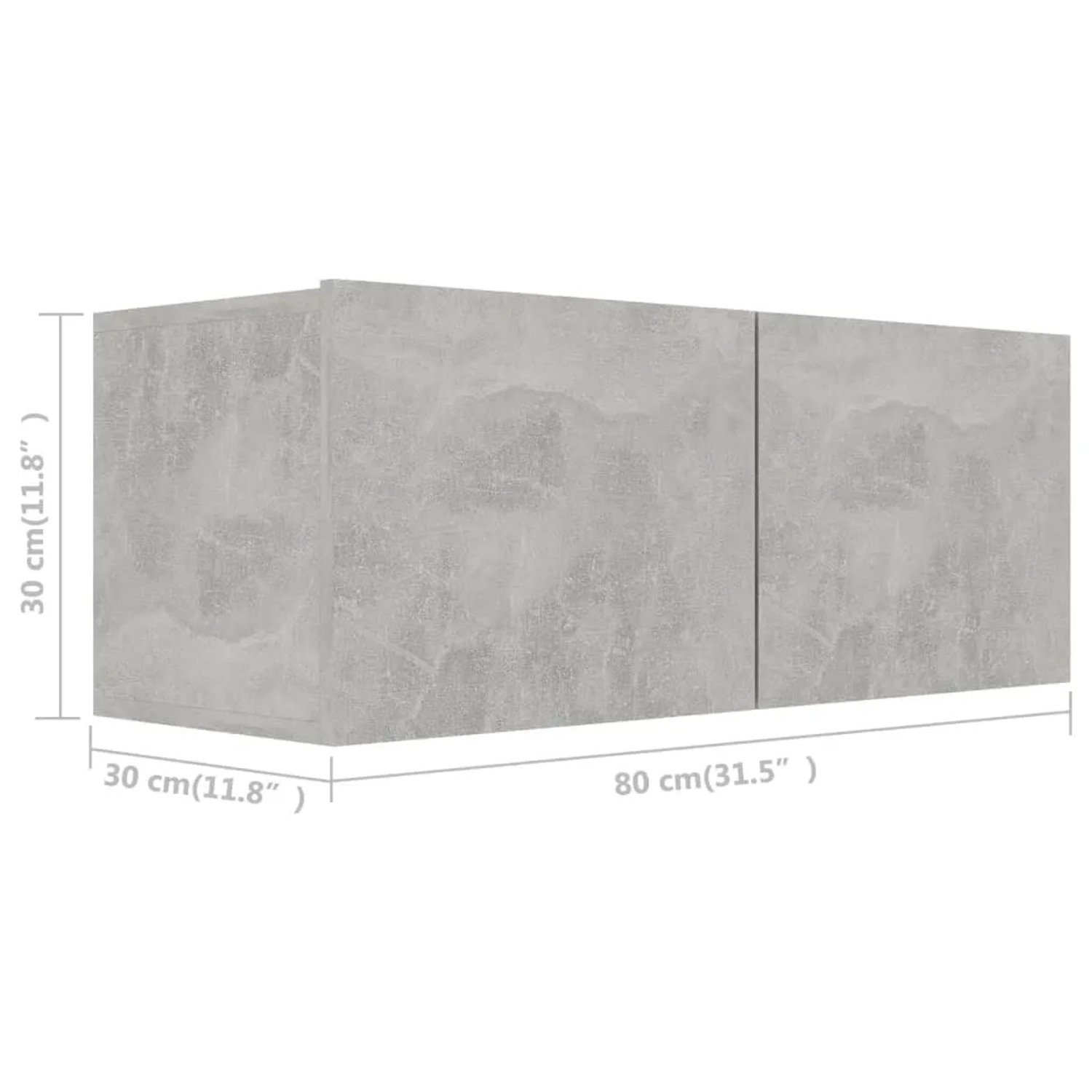 vidaXL 2-tlg. Betongrau TV-Schrank-Set Betongrau Holzwerkstoff