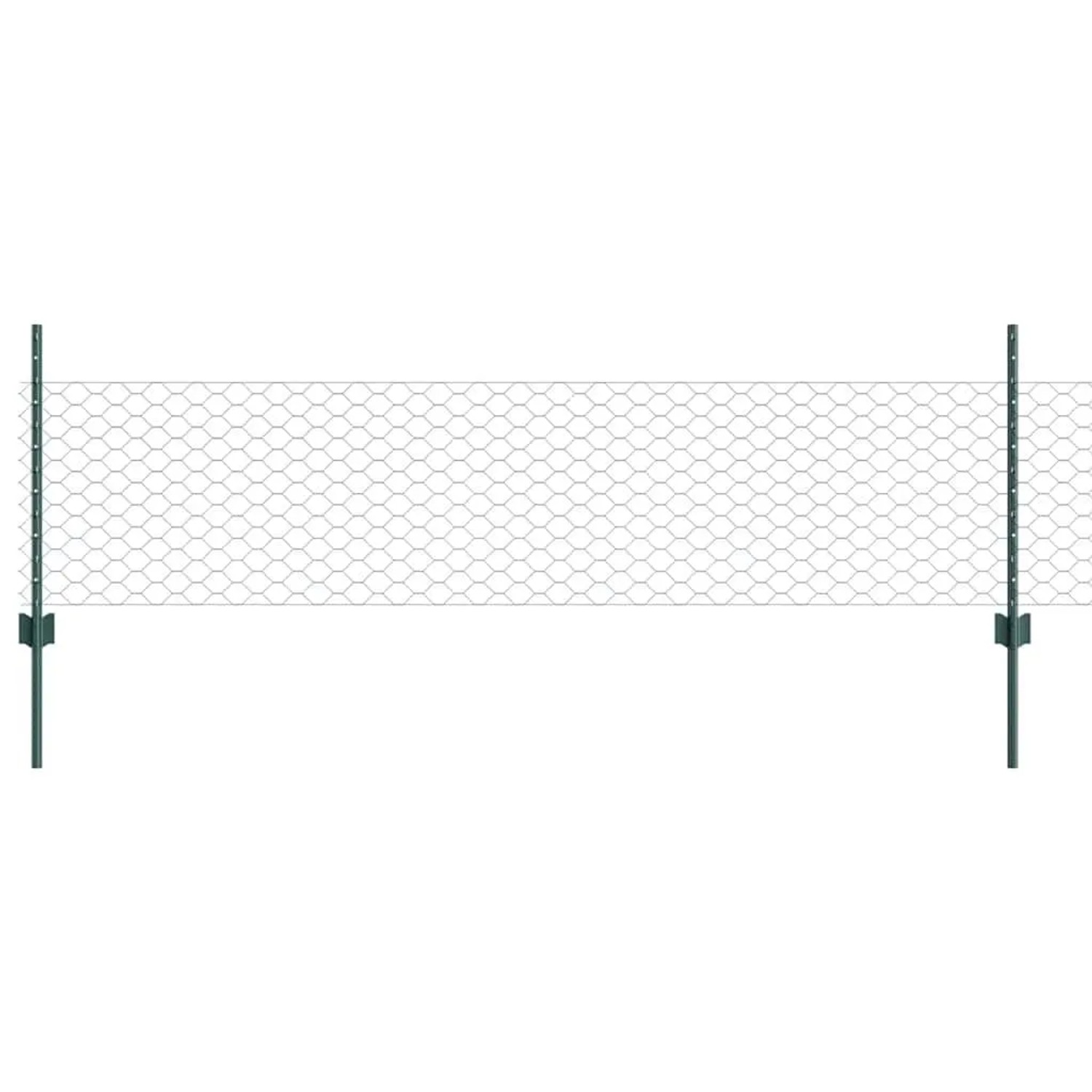 vidaXL Zaun mit Pfosten Grün 3336743