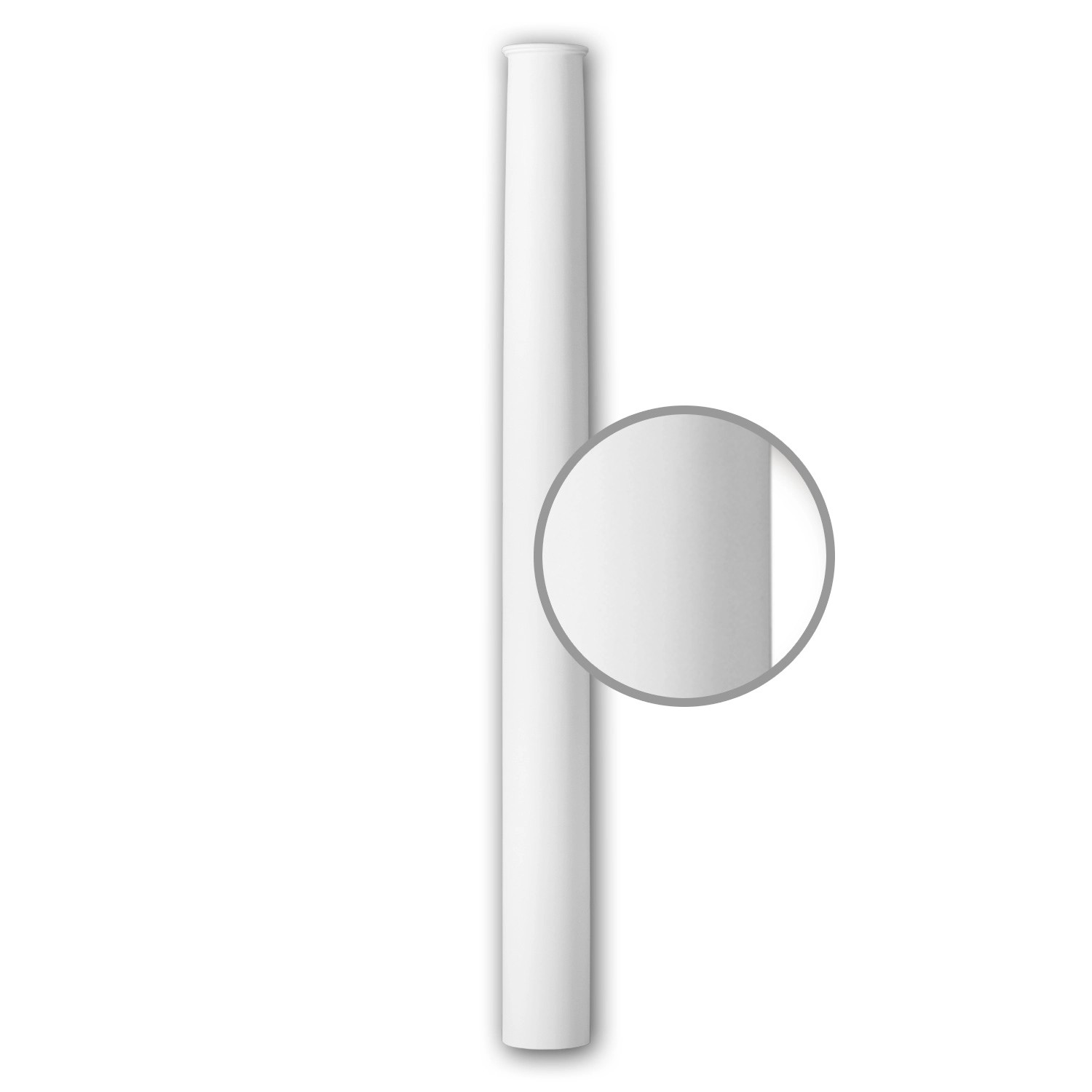 PROFHOME 112060 Vollsäulen Schaft Säule Zierelement Stuckdekor 16,3 cm x 182,8 cm Weiß