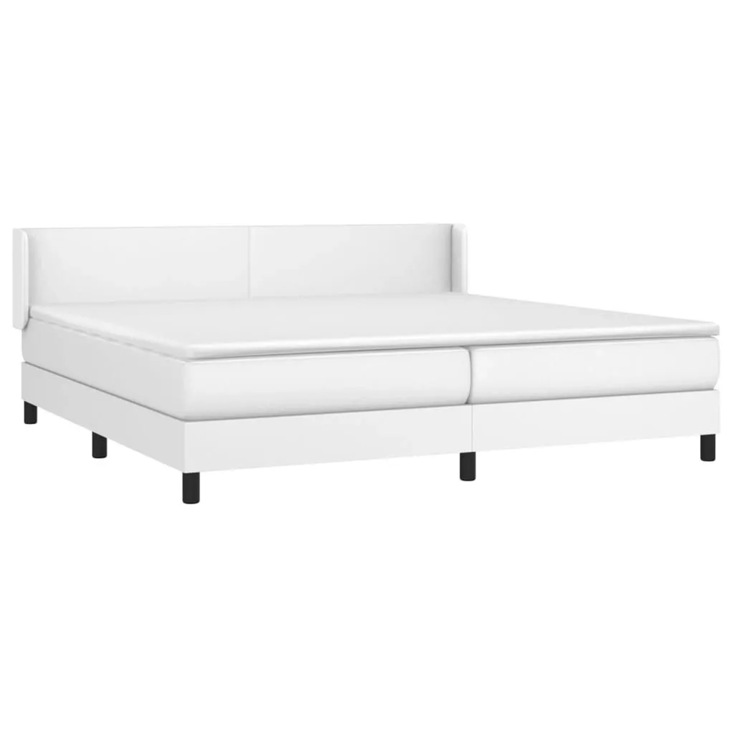 vidaXL Boxspringbett mit Matratze Weiß 200x200 cm Kunstleder 3130680 günstig online kaufen