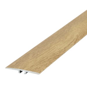Dalsys Übergangsprofil Flach, 90x35mm, Edle Eiche Optik, Aluminium. Für Laminat & Parkett Zubehör.