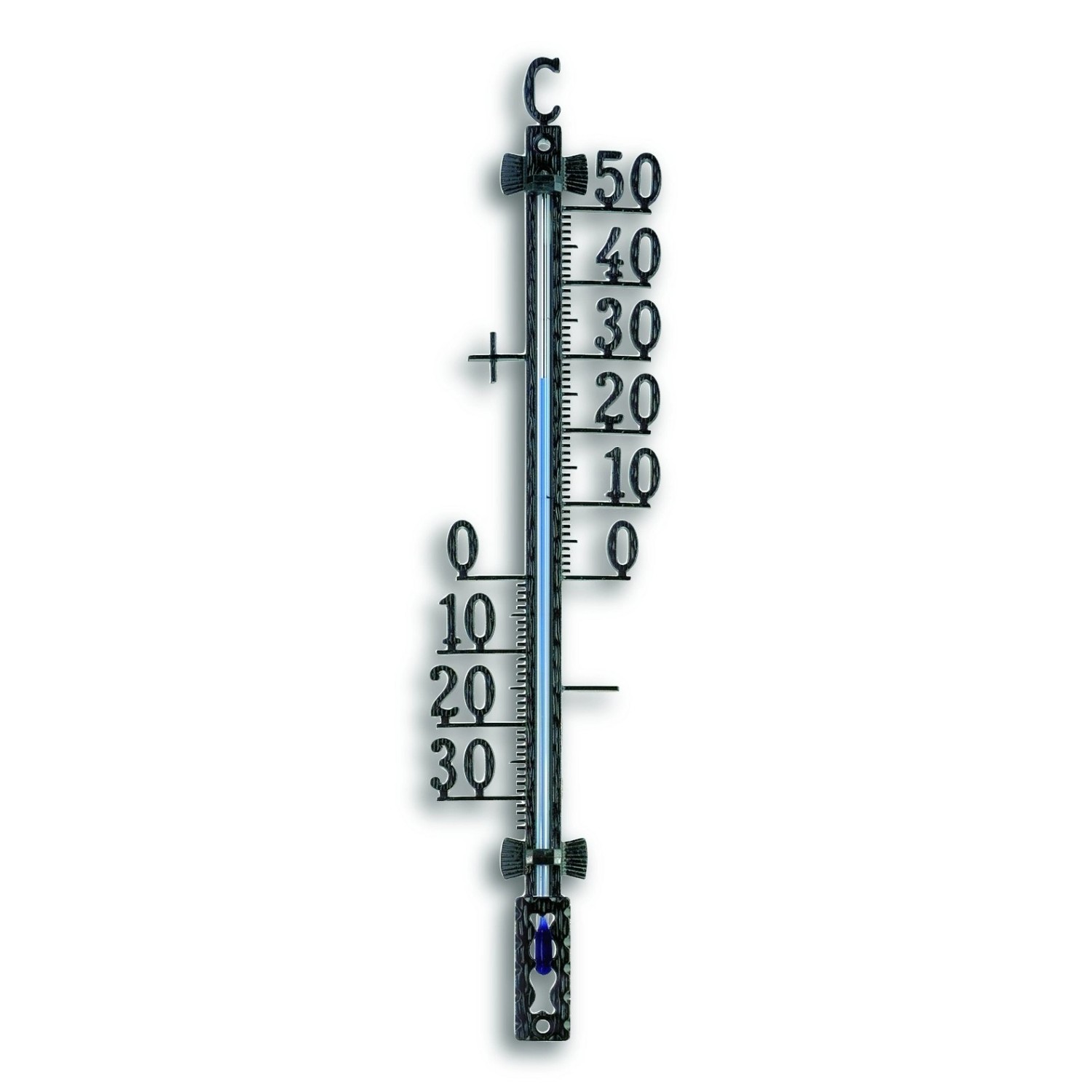 TFA Außenthermometer Metall Schwarz