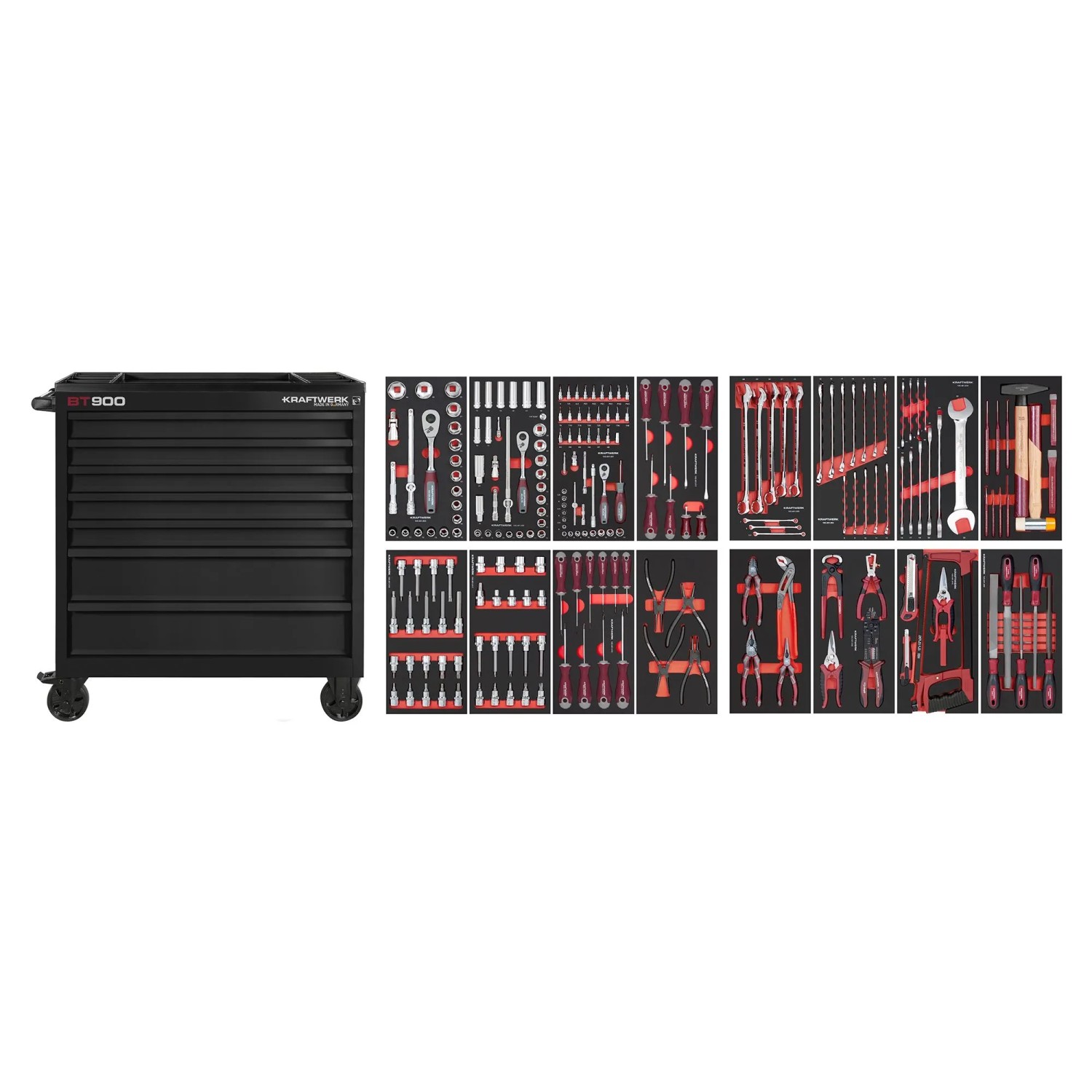 Kraftwerk Werkstattwagen BT Line BT900 WW 7 Schubladen 241-tlg.