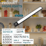 Schwarze LUXULA LED Unterbauleuchte, 60cm, mit Akku, dimmbar, magnetisch, für Küche.