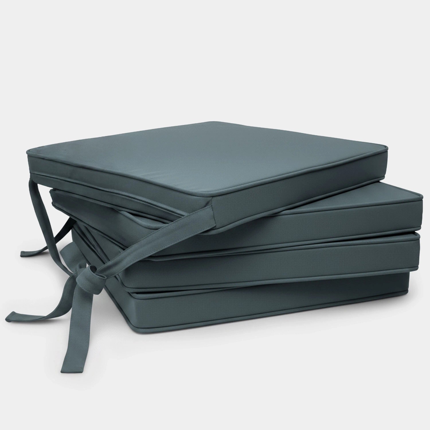 Beautissu 4er Set Loft SK Stuhlkissen Taubenblau 45x40x5cm