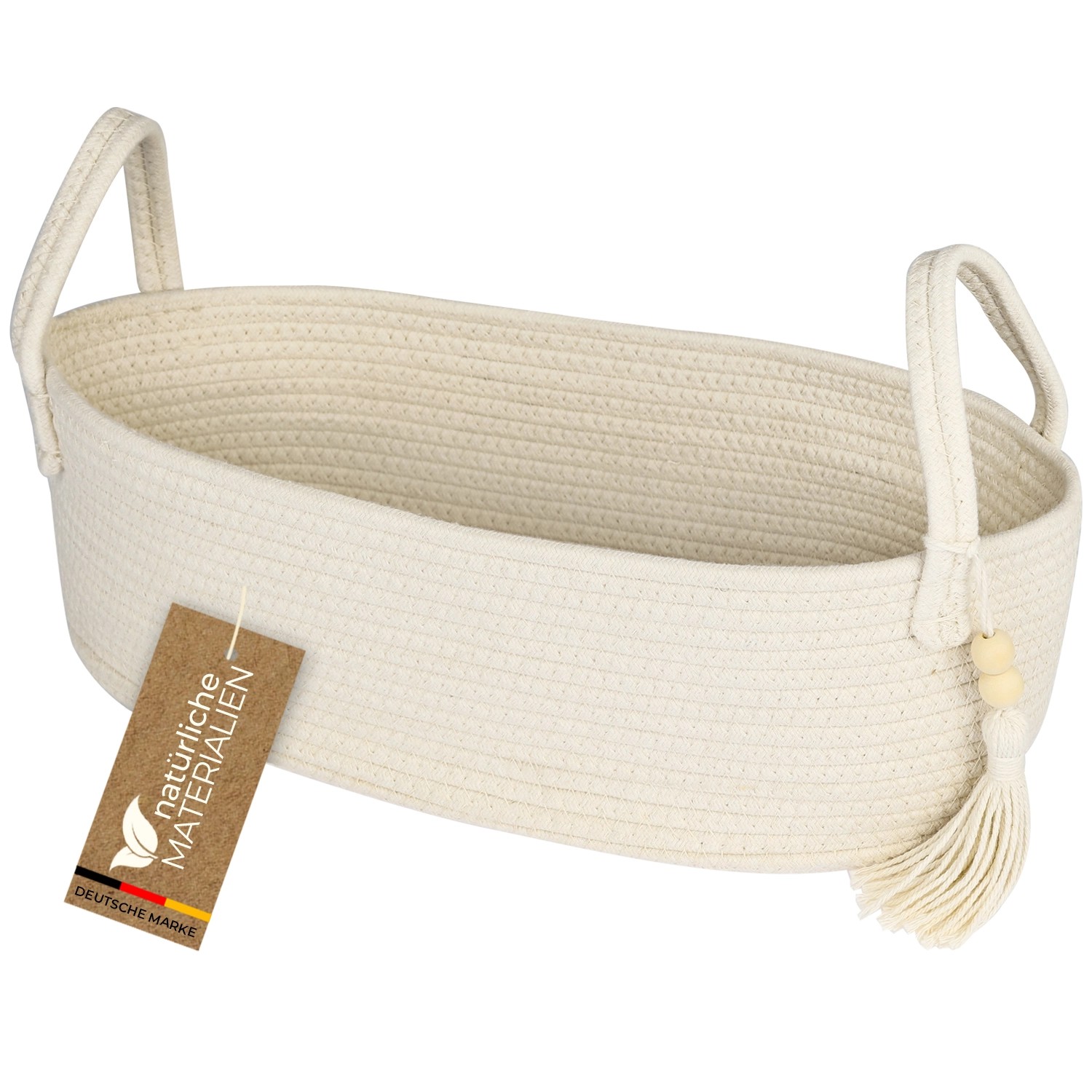 HMF Aufbewahrungskorb Badezimmer Korb Toilettenpapier Baumwolle 38 x 15 x 14 cm