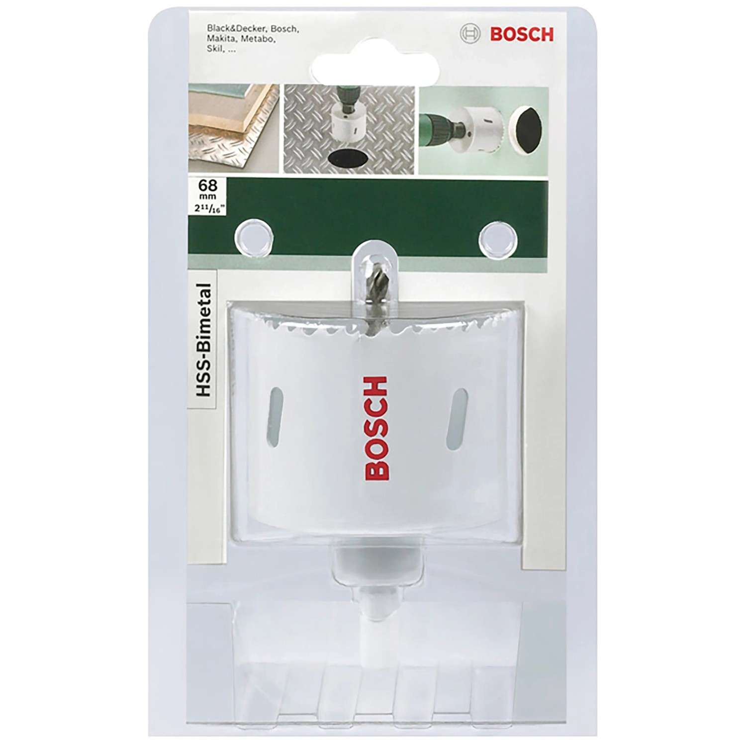 Bosch Bimetall Lochsäge, 68mm, in Verpackung. Geeignet für Holz, Metall, Kunststoff und Trockenbau.