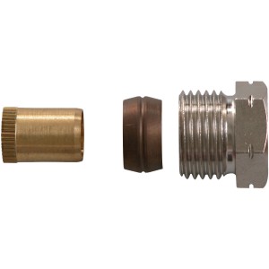 Sanitop-Wingenroth Klemmringverschraubung, 13 mm (1/2) x 15 mm, für Heizungsinstallation.