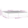 vidaXL Boxspringbett, dunkelgrau, 200x200 cm, Stoffbett mit Lattenrost und Füßen.