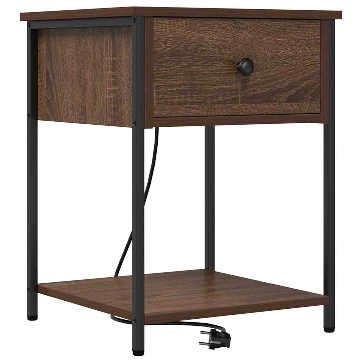 vidaXL Nachttisch Braune Eiche 42 x 41 x 56 cm Holzwerkstoff 859428 günstig online kaufen