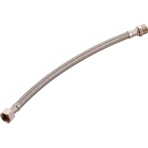 Flexibler Edelstahl-Verbindungsschlauch, 300 mm lang, für Trinkwasserinstallation.