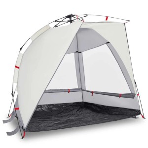vidaXL Strandzelt 2 Personen Grau Quick Release Wasserdicht 4005292