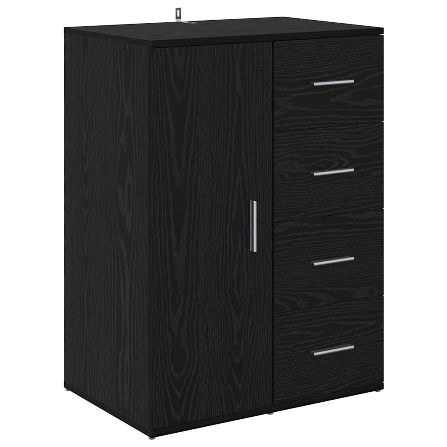 vidaXL Sideboard Schwarz Eichen-Optik 59 x 39 x 80 cm Holzwerkstoff 883066 günstig online kaufen