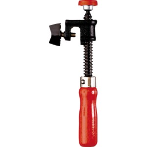 Bessey Kantenzwinge KT5-1CP: Spannwerkzeug zum Fixieren von Kanten und Stirnseiten, mit rotem Griff.