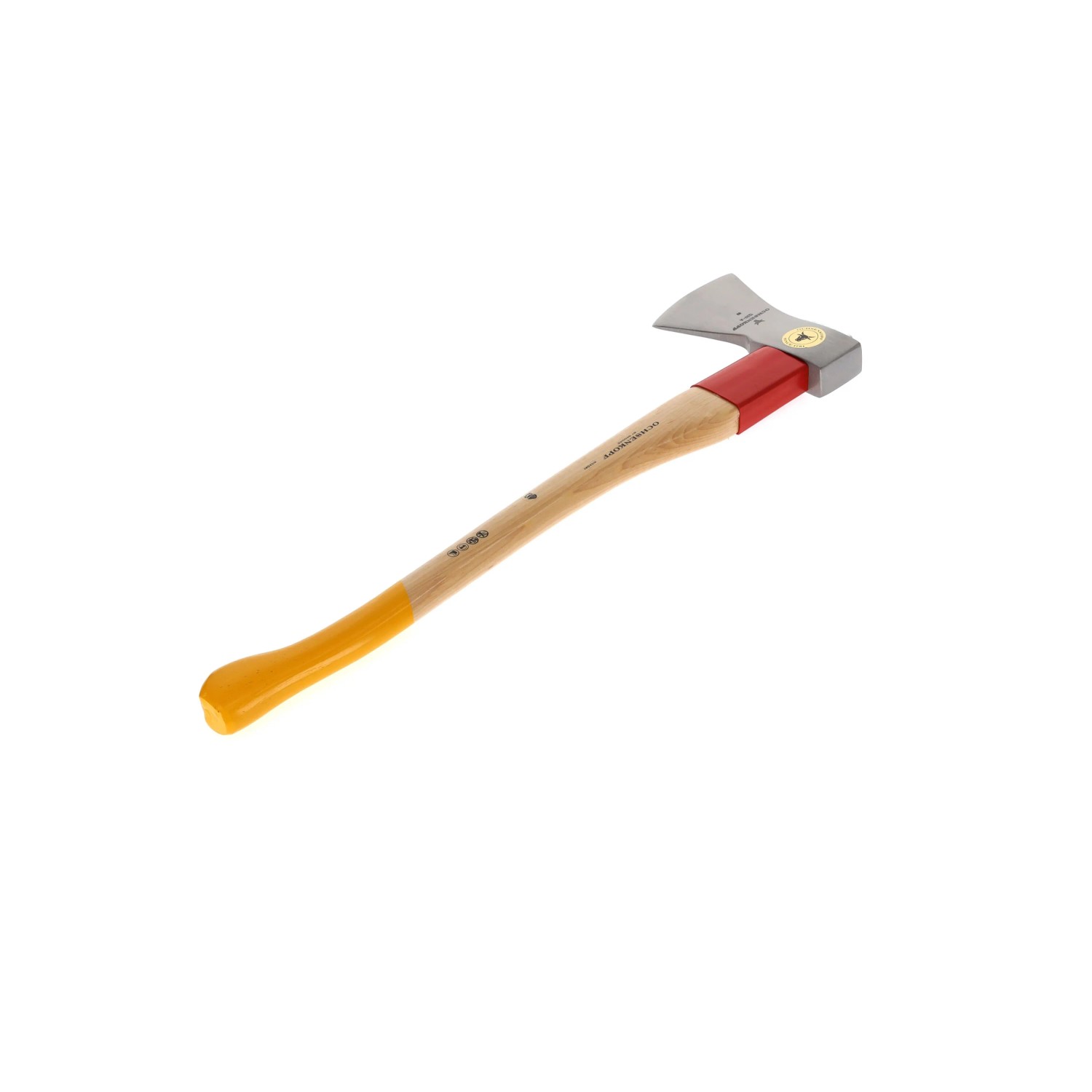 Ochsenkopf Forstaxt Universal Gold, 1,25kg, mit Hickory-Stiel und Stahl-Stielschutzhülse.