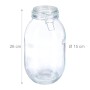 Relaxdays Einmachglas Glas Transparent Luftdicht Bügelverschluss 26 cm x 15 cm 1,3 kg_4