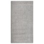 Hellgrauer, rechteckiger Shaggy-Teppich 80x150 cm mit weichem, 20 mm hohem Flor und rutschfester Unterseite.
