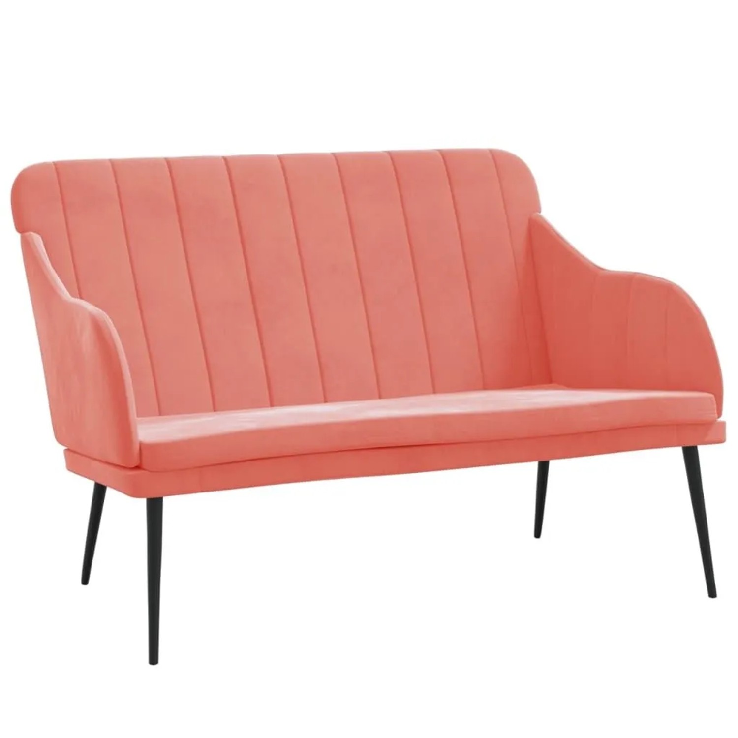 vidaXL Sitzbank Rosa 110x76x80 cm Samt 351467