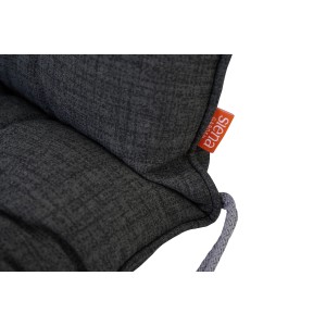 Siena Garden Sitzkissen Askella, 88x42x6 cm, anthrazit, mit Bindebändern für Stühle und Bänke.