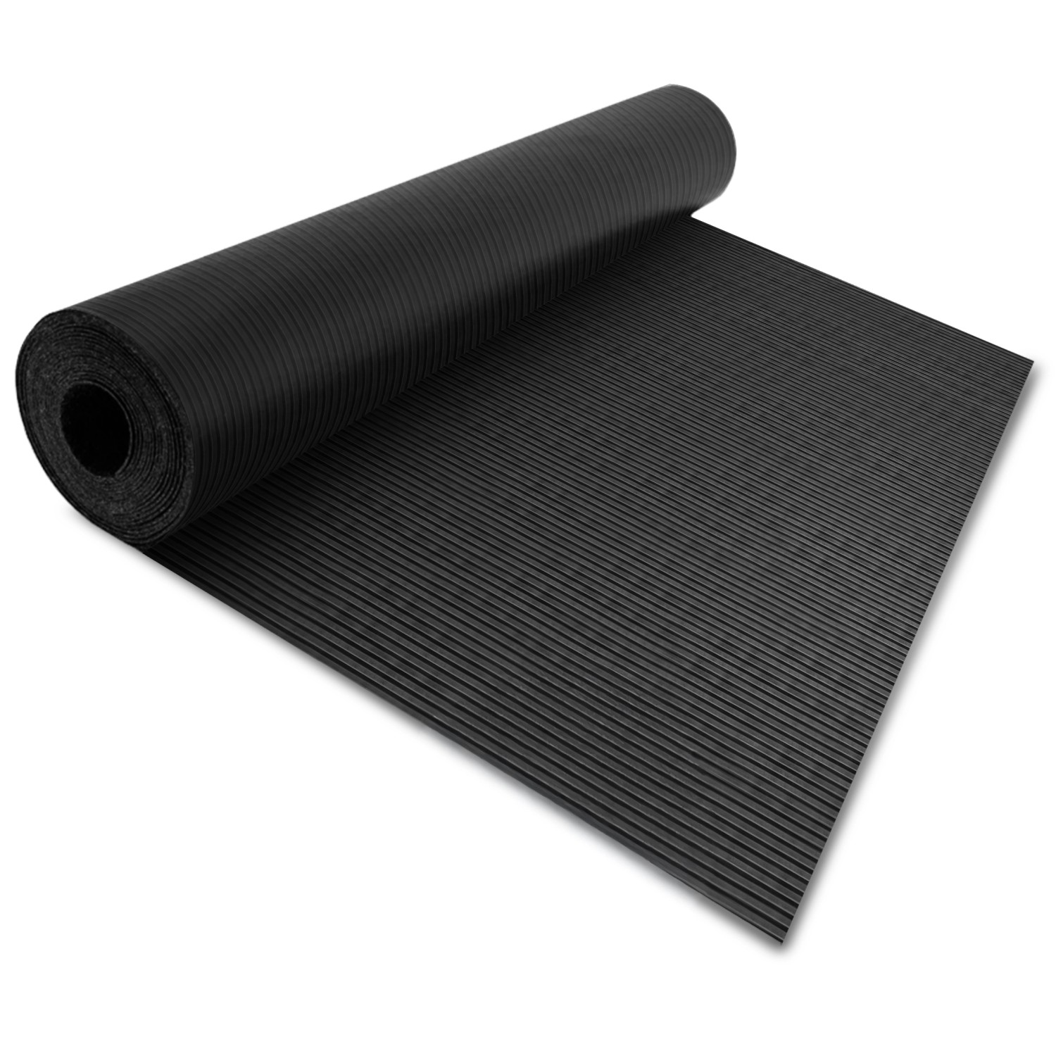 KARAT Gummiläufer Breit Gerippt Universal Gummimatte aus SBR Rutschfest 50 x 50 x 0,6 cm