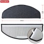 KARAT Stufenmatte London Pro, halbrund, anthrazit, 25x65 cm, mit Actionback-Gitternetz und Klebeband.