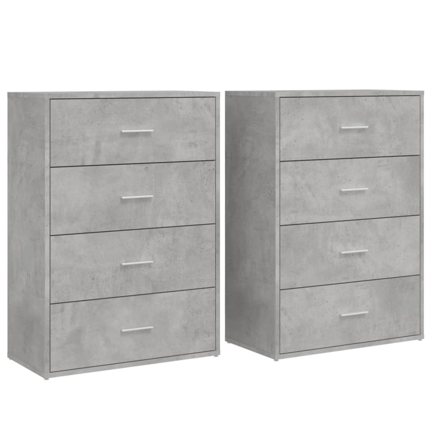 vidaXL Sideboards 2 Stk Betongrau 60x31x84 cm Holzwerkstoff 3276584 günstig online kaufen
