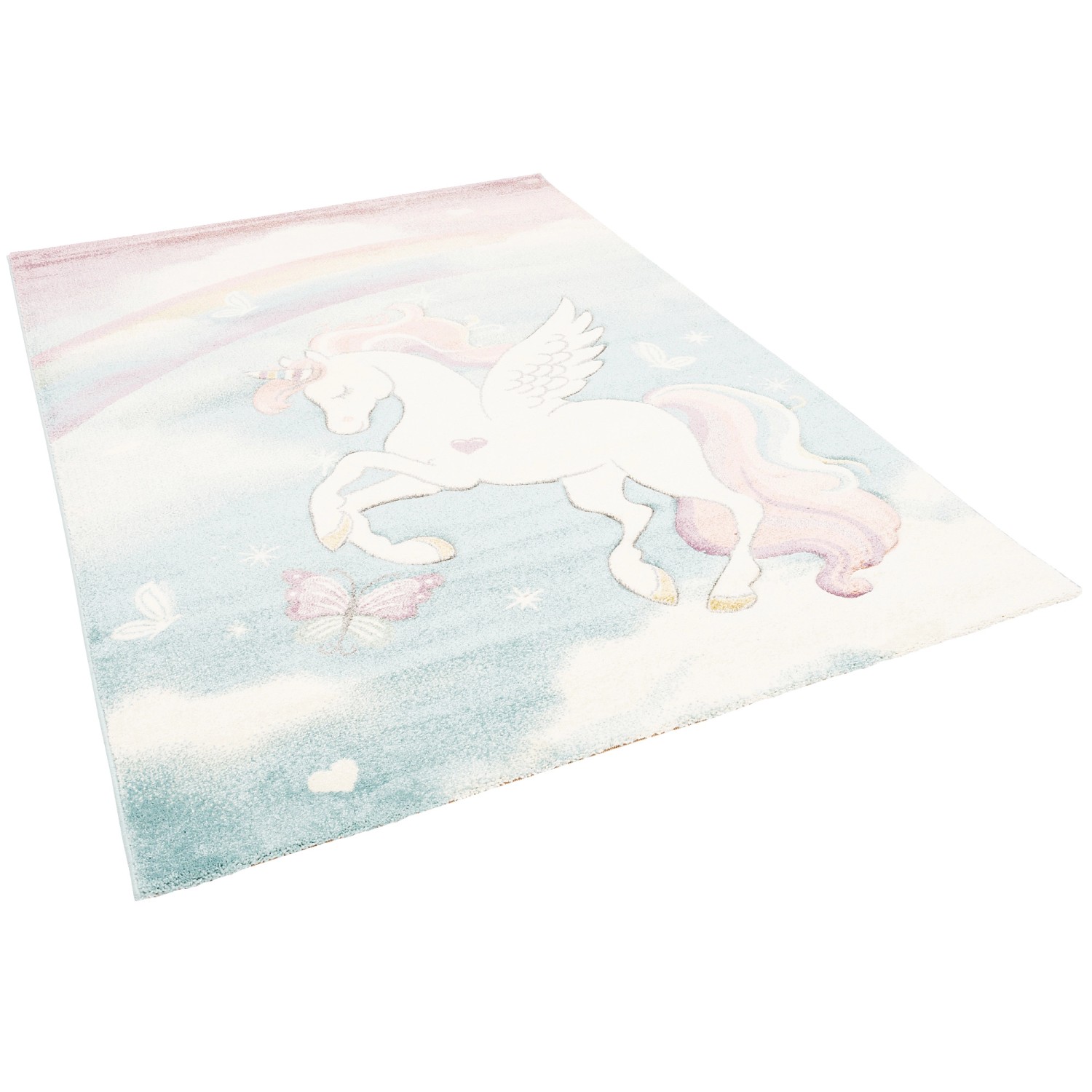 Pergamon Kinder Teppich Maui Kids Pastell Einhorn Bunt 200x290cm günstig online kaufen