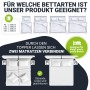 Grafik: Juskys Topper für verschiedene Betten. Geeignet zum Verbinden von zwei Matratzen, um störende Lücken zu schließen.