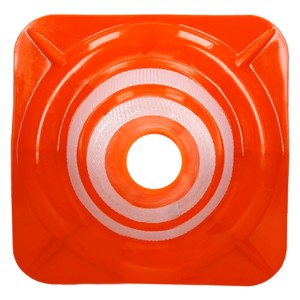 Orange-weißer Verkehrskegel (47cm) mit zwei reflektierenden Streifen von ECD Germany.
