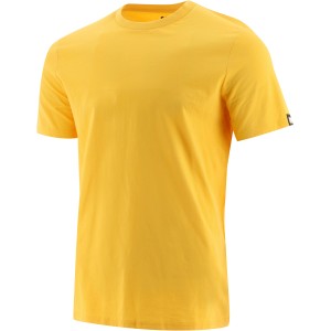 Gelbes Cat Essential T-Shirt, Größe M, aus der Kategorie Arbeitskleidung.