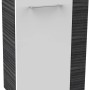 Fackelmann Waschbeckenunterschrank SBC Dark Oak, 44 cm breit, mit weißer Front und Griff.