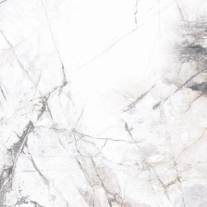 Feinsteinzeug Bodenfliese Gold, 60x60 cm, polierte Oberfläche mit Marmor Optik.