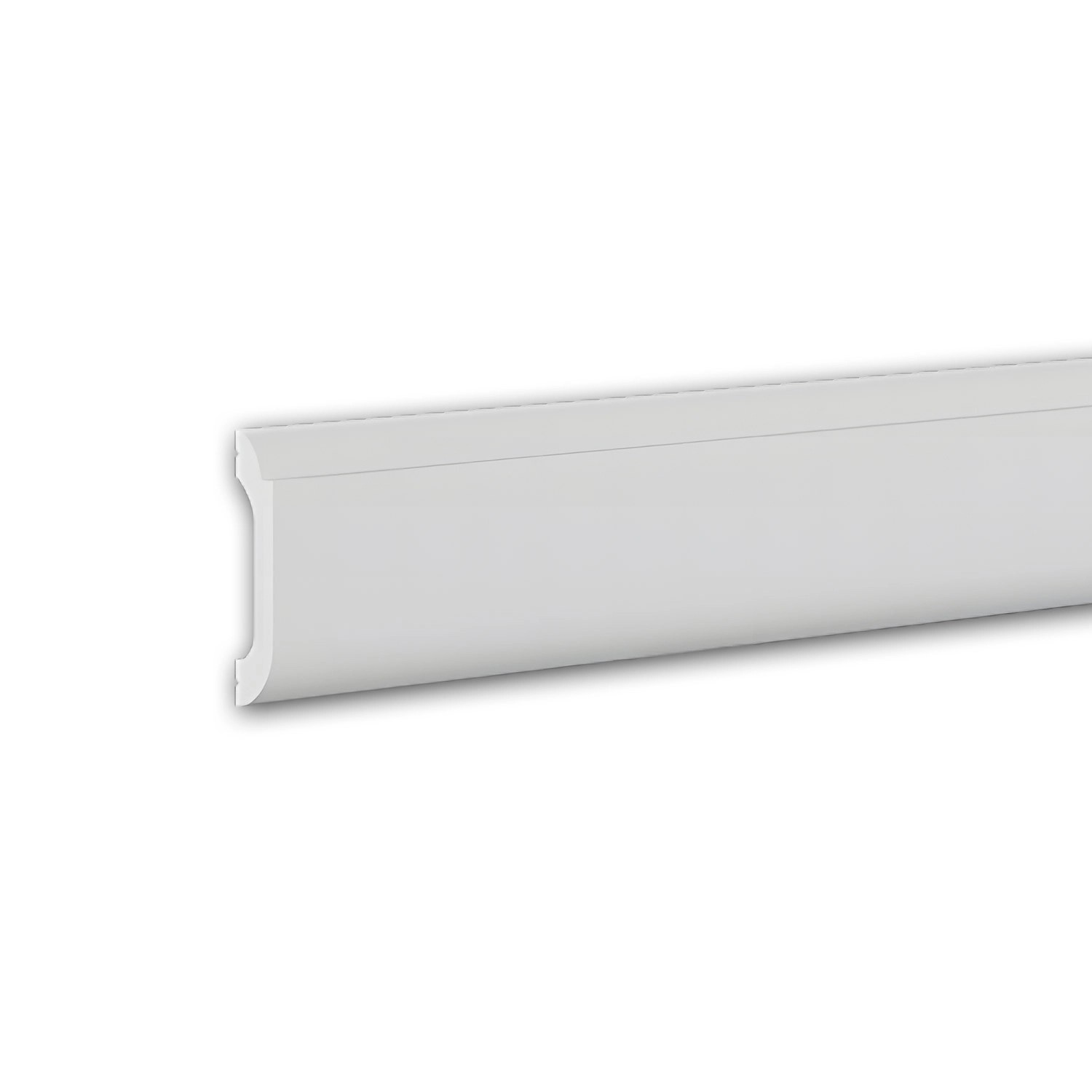 PROFHOME 651801 Wandleiste Friesleiste Zierleiste Stuckleiste 2 m 200 cm x 1,5 cm x 5,9 cm Weiß