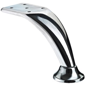 Verchromter Hettich Möbelfuß Bresta, 50x140x95 mm, elegantes Design für Möbel.