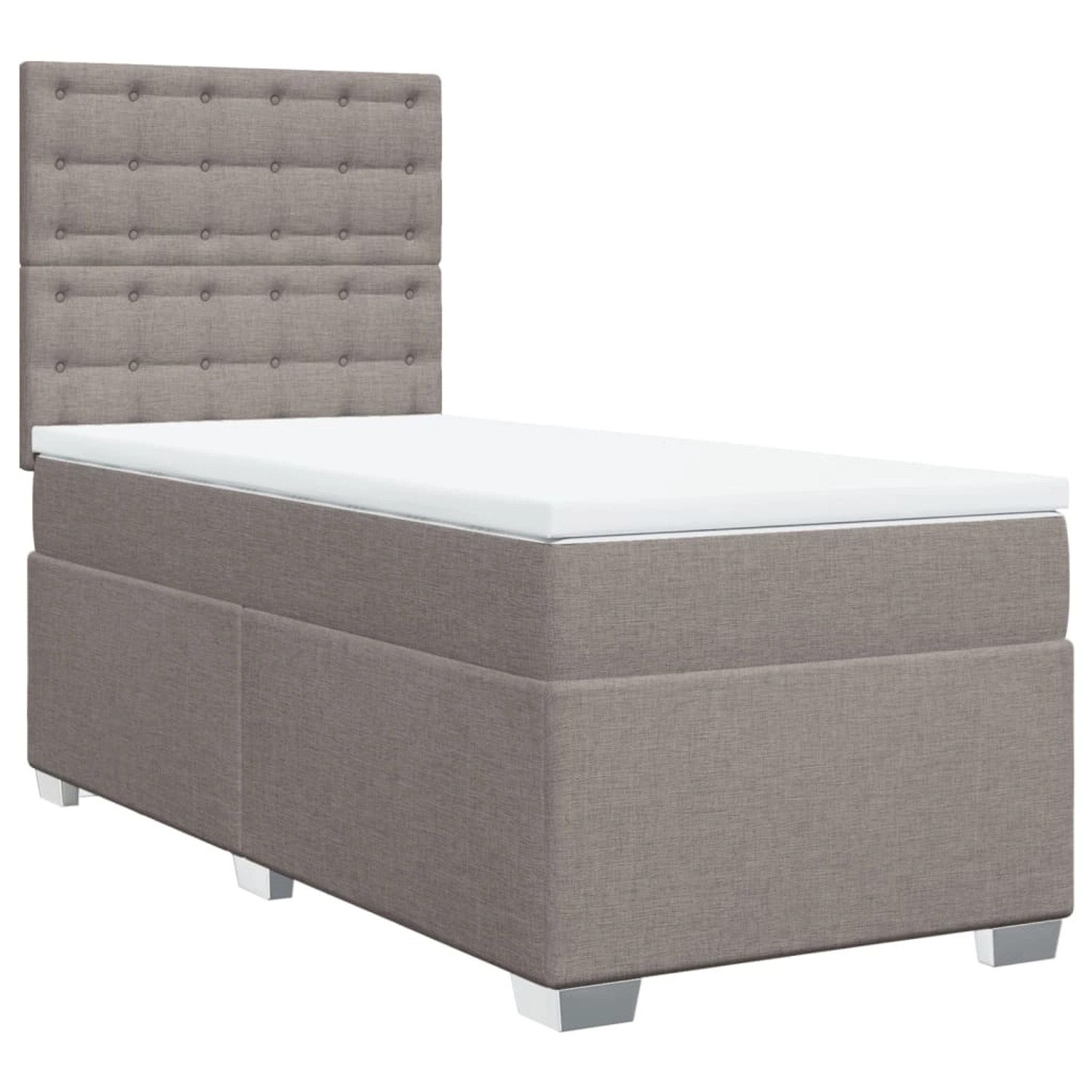 vidaXL Boxspringbett mit Matratze Taupe 90x200 cm Stoff2105564 günstig online kaufen