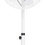 Weißer Vasner Standventilator Ventury S aus Metall, höhenverstellbar und mit Oszillation.