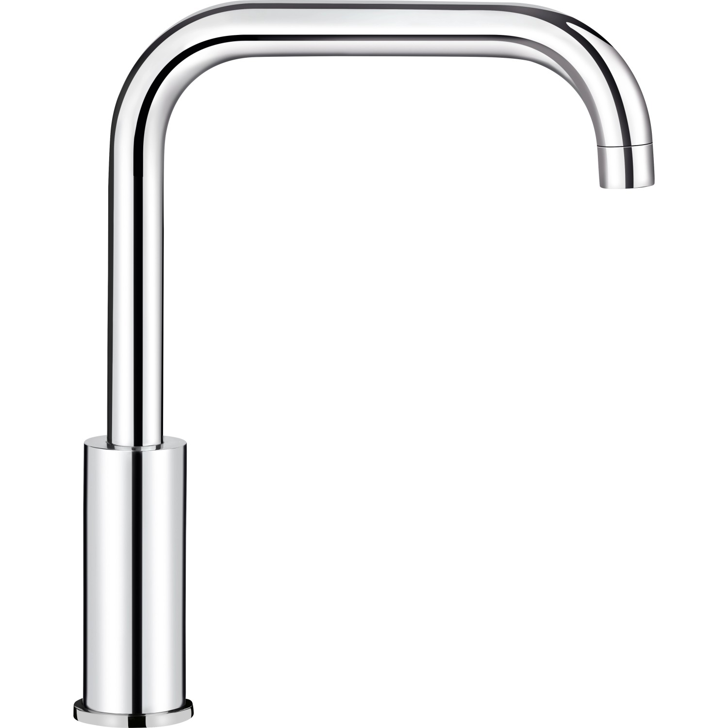Chromfarbene baliv Küchenarmatur KI-1150, Einhebelmischer mit hohem, gebogenem Auslauf.