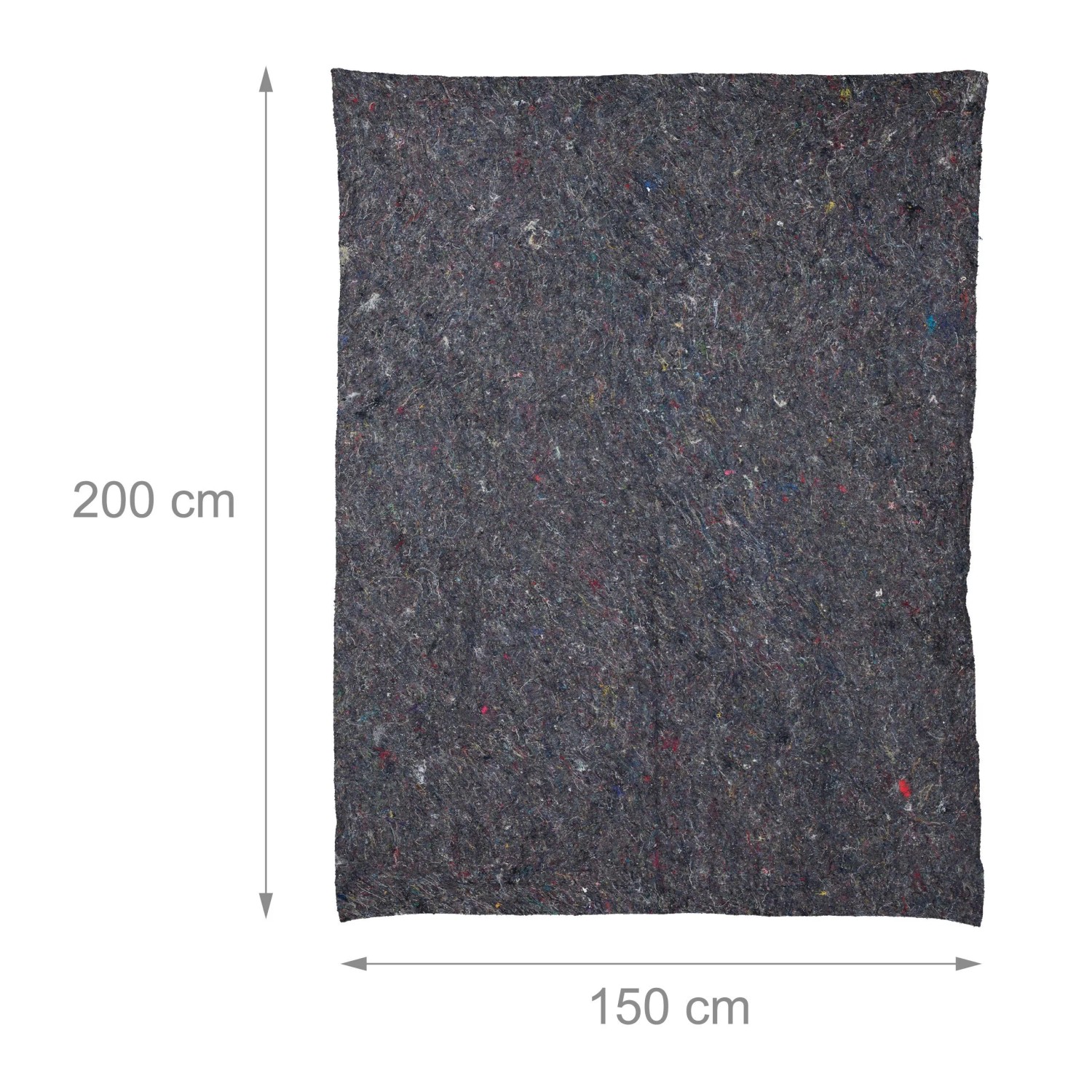 Relaxdays Umzugsdecke Vlies Grau Wiederverwendbar 6er Set 150 cm x 200 cm_4