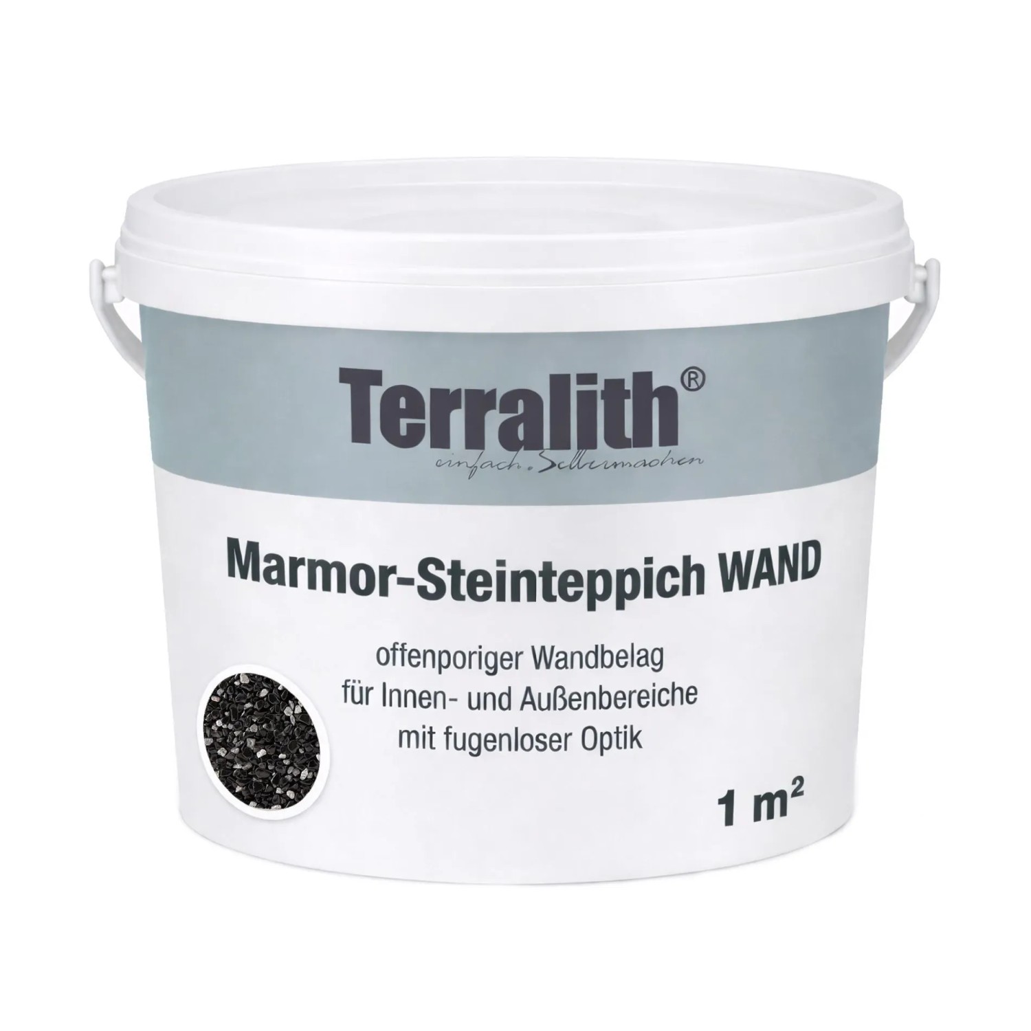 Terralith Metallic Steinteppich Wand Metallic Mix 201 für 1 m²