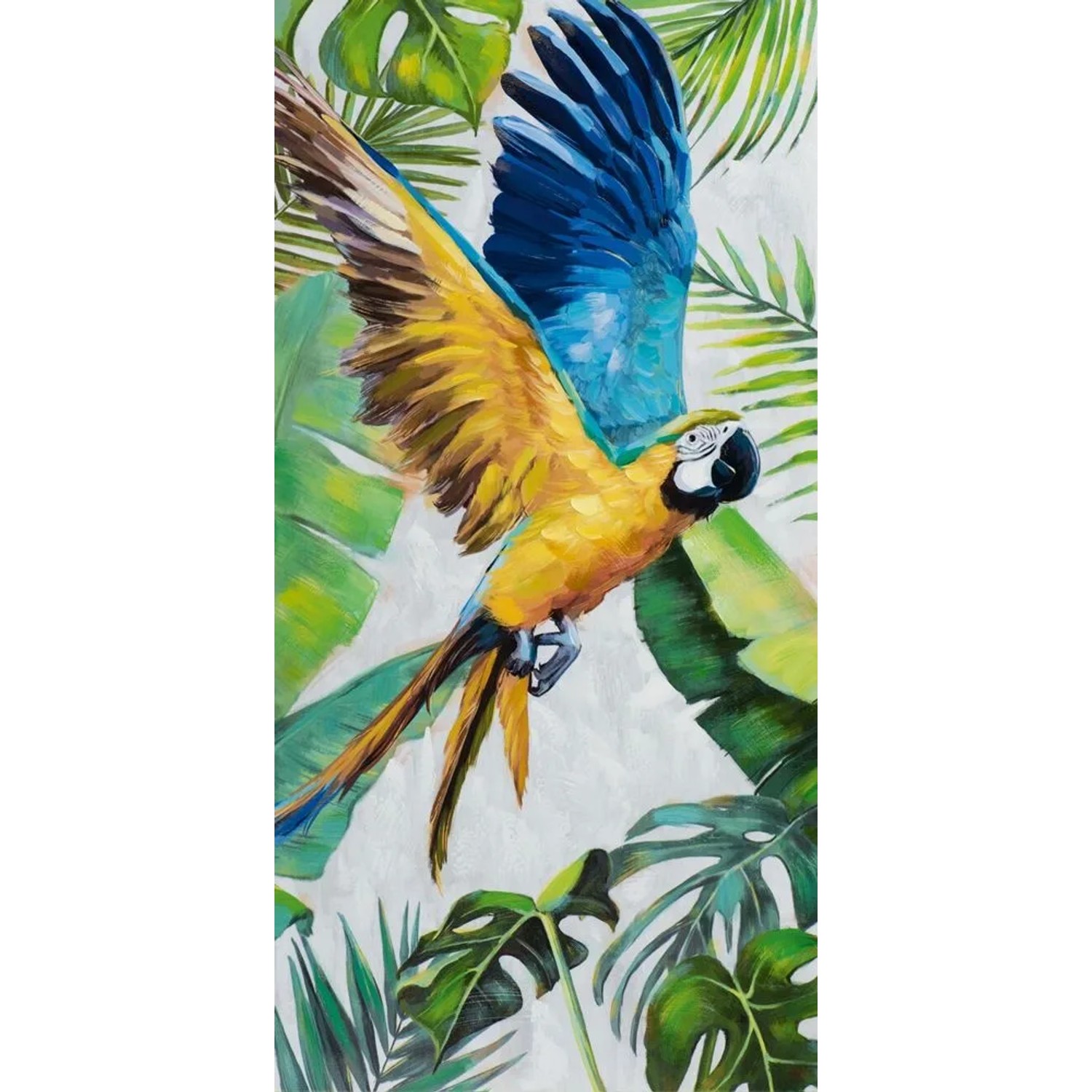 Art Universe Leinwandbild Papagei im Dschungel 60 x 120 cm