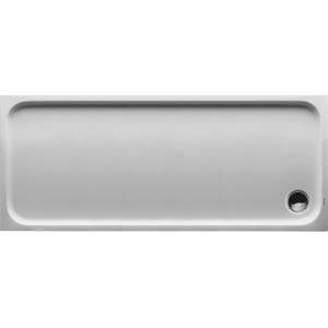 Weiße Duravit D-Code Duschwanne 170x70 cm mit Antislip-Beschichtung.